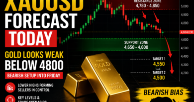 XAUUSD Forecast: Gold Looks Weak Below 4800 – Bearish Setup Into Friday